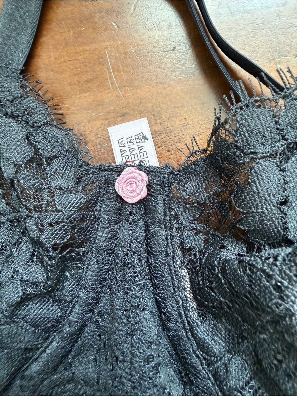 Victoria's Secret Black Lace Underwire Bra & Lace Bikini Set 36DD and M - Picture 2 of 6